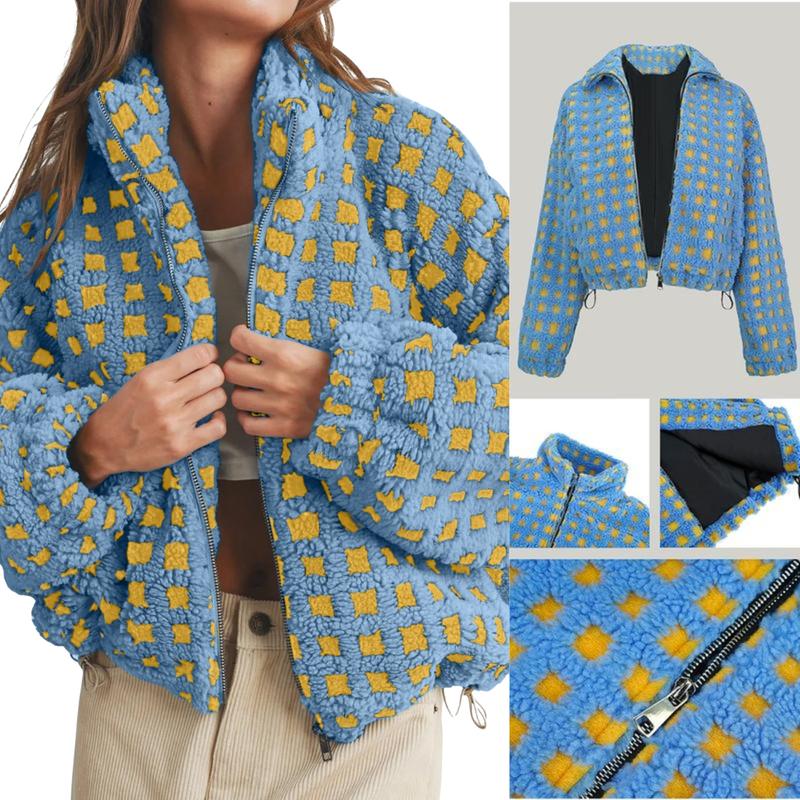 Cozy Plaid Sherpa Fleece Jacket